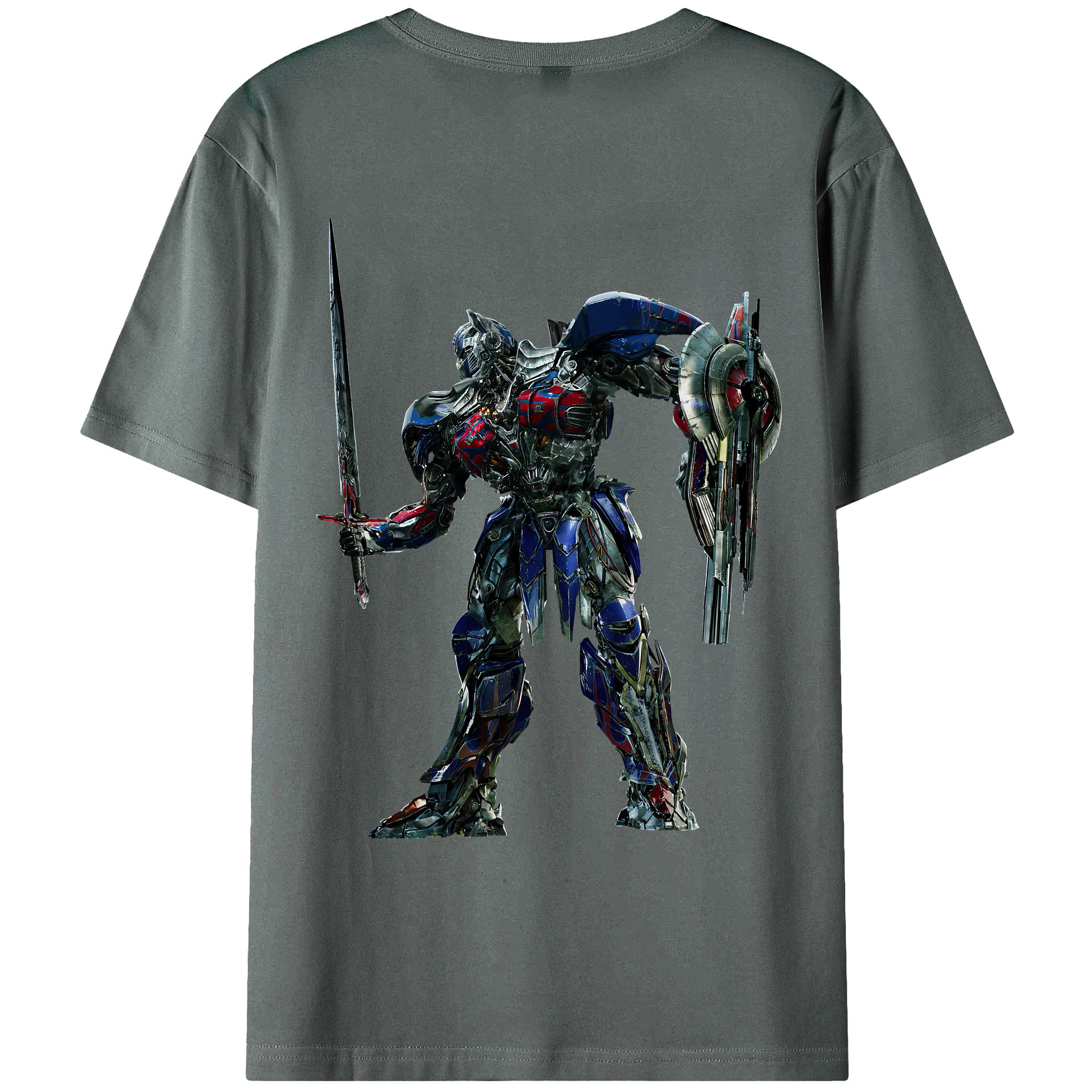 （画像用） Transformers トランスフォーマー 綿100％ メンズ半袖Tシャツ（バックプリント） 通気性